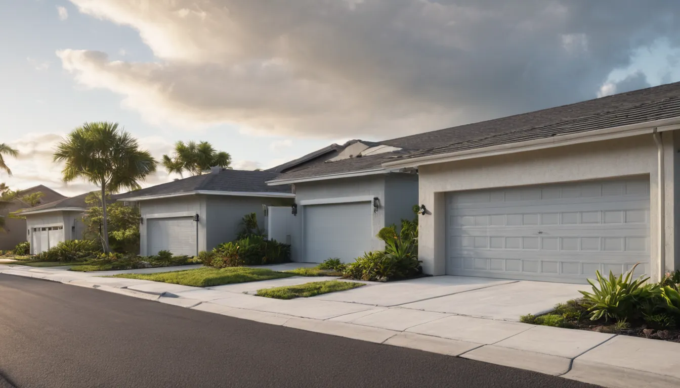 A tidy garage door on a home in the Deltona area
